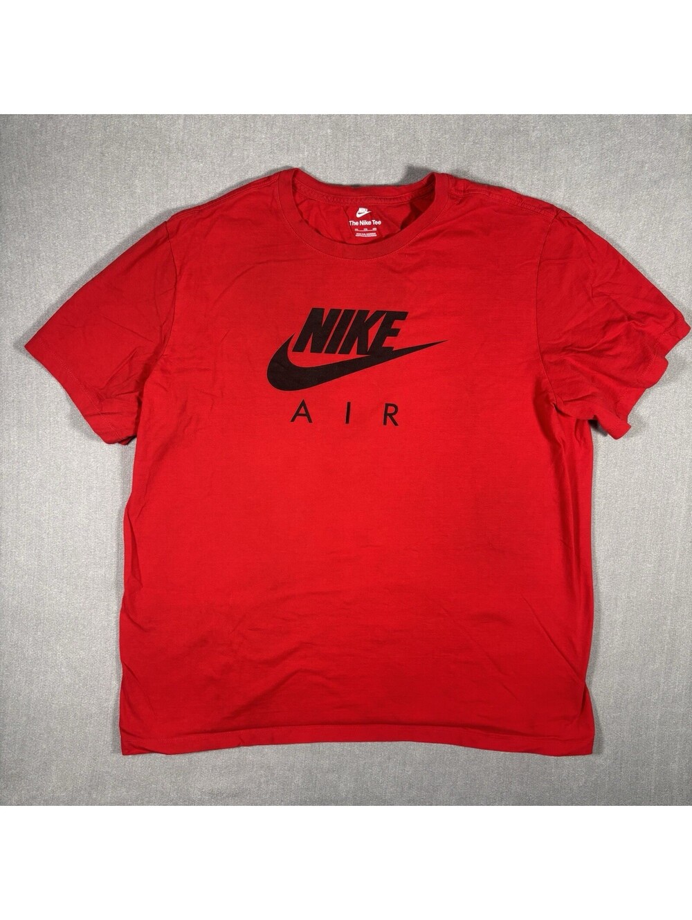 Nike Air Men's Sportswear Futura Logo Graphic T-Shirt Red Black Size XXL
